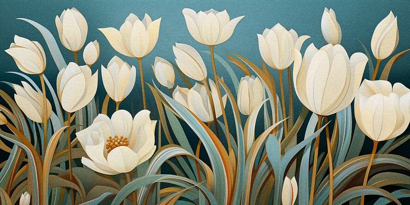 Ein Tulpenfeld im Jugendstil von Whale & Sons