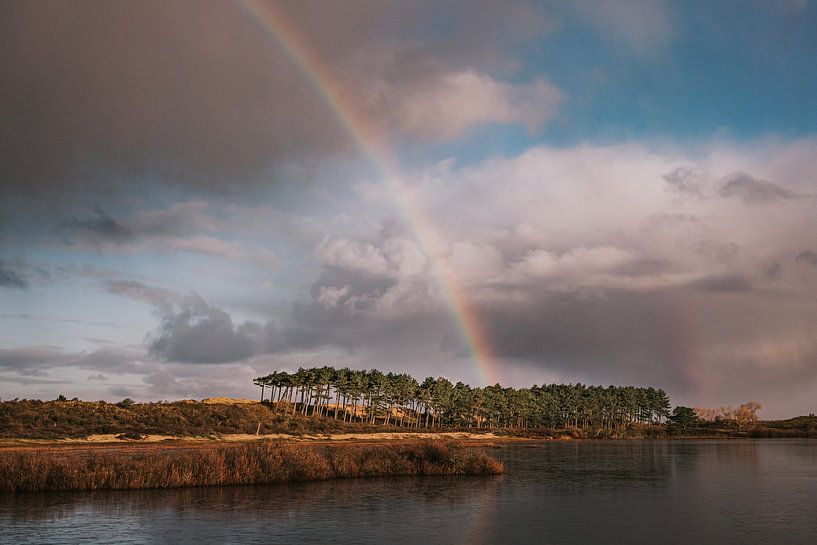Sonnenaufgang mit Regenbogen von Froukje Wilming
