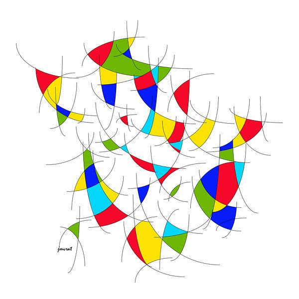 Abstracte kunst JM001op van Johannes Murat