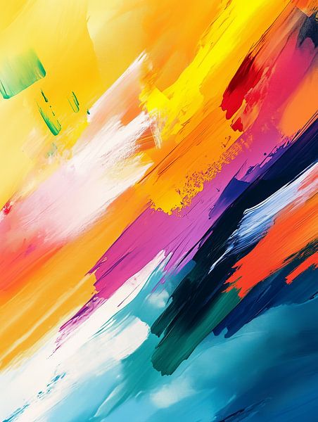 Des coups de pinceau aux couleurs dynamiques de l'arc-en-ciel par artefacti