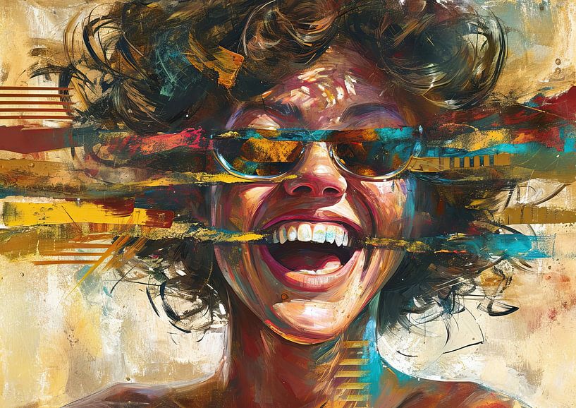 Fröhliche Sonnenbrille von Wunderbare Kunst