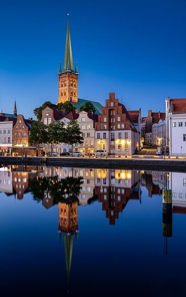 View of Lübeck and the St Petri Church, Germany by Adelheid Smitt