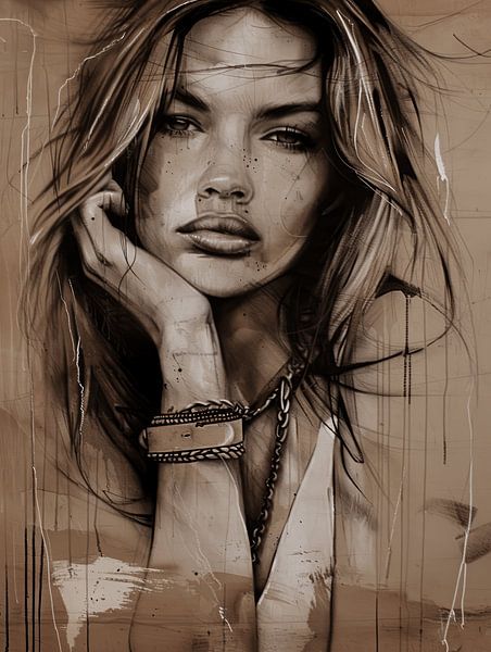 Portrait moderne, illustration par Carla Van Iersel