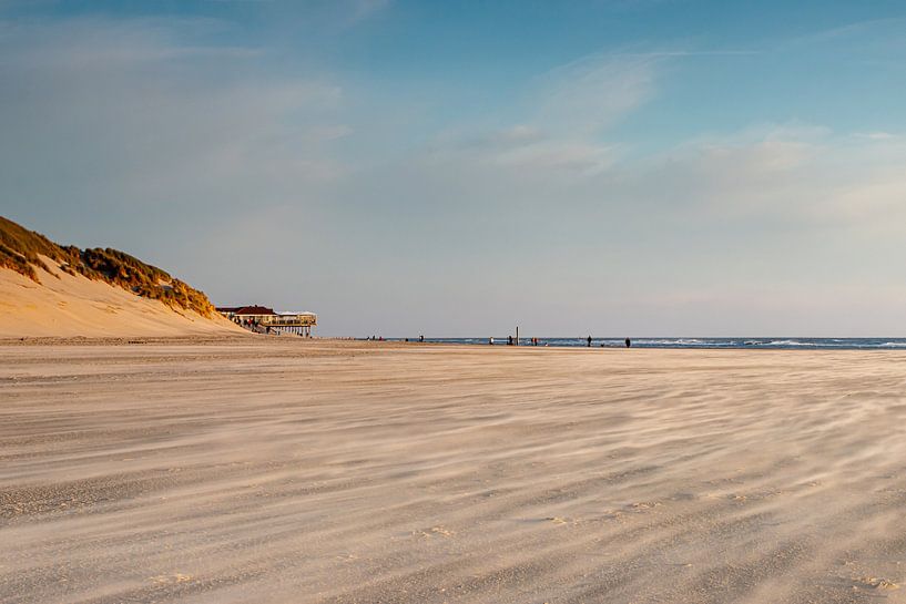 Sunset Beach Ameland during sunset by Paul Veen