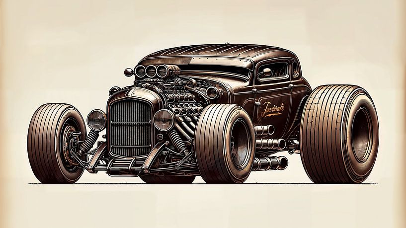 Voiture Hot Rod par Nico Brons