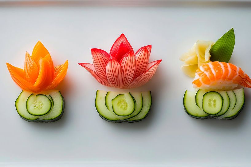 Assiette à sushis artistique par Poster Art Shop