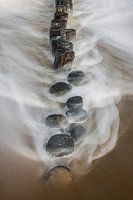 Wellenbrecher an der Küste von Zeeland.