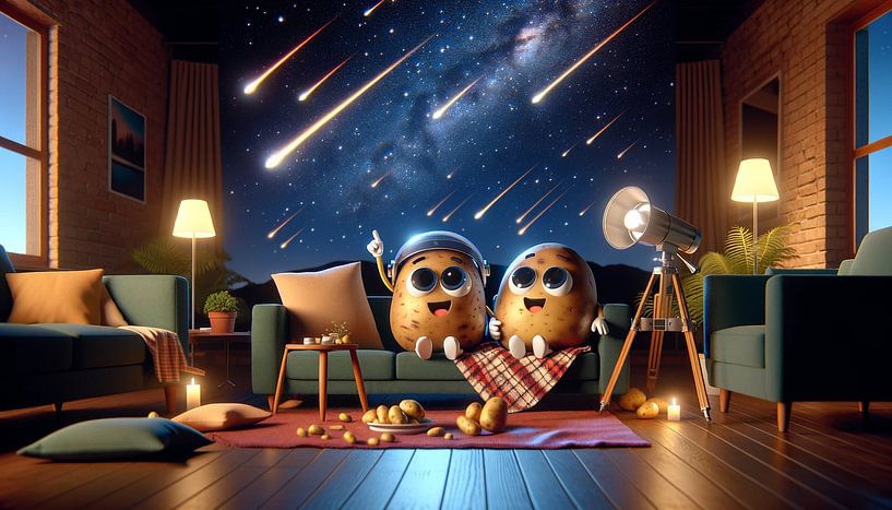 Shooting star night of the couch potatoes by artefacti