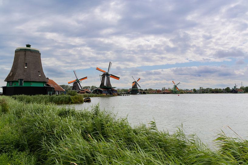 Zaanse Schans mit Windmühlen von Bopper Balten