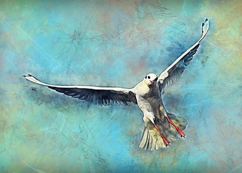 Möwe Vogel Aquarell Kunst #Möwe von JBJart Justyna Jaszke