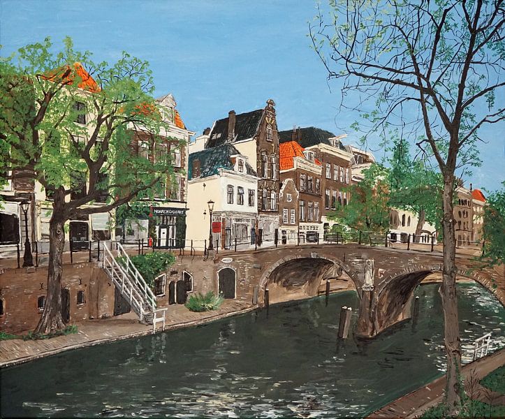 Utrecht, Nieuwegracht in der Nähe der Geertebrug von Wouter Bisschop