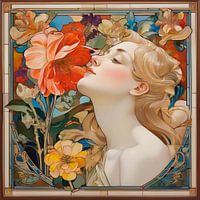 Delphine Fairfield in the style of Mucha