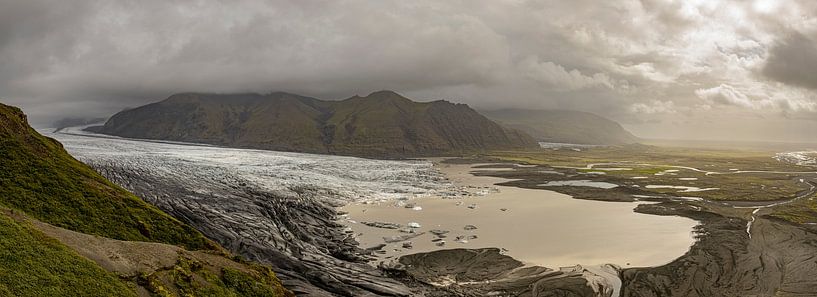 Glacier Skaftafellsjökull dans le parc national de Skaftafell, Islande  par Sjoerd van der Wal Photographie