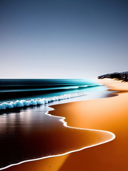 Goldene Brandung-01 von Rautenberg Digital Art Maritim