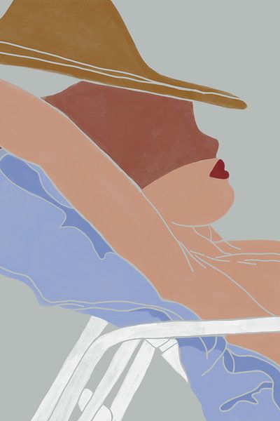 Am Strand - Sonnenliege von Kunga by The Artcircle