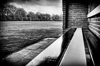 Uitzicht vanuit een stenen dug-out