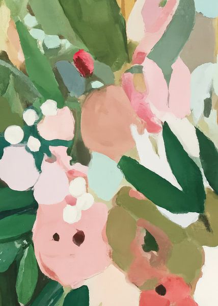 Städtischer Dschungel, abstrakt in Pastellfarben von Studio Allee