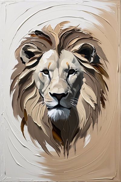 Majestätischer Löwe mit sanften Tönen von Art & Soul Creations