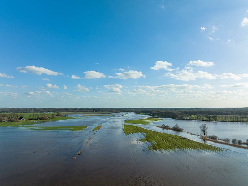 Vecht river high water level flooding at the Junne weir by Sjoerd van der Wal Photography