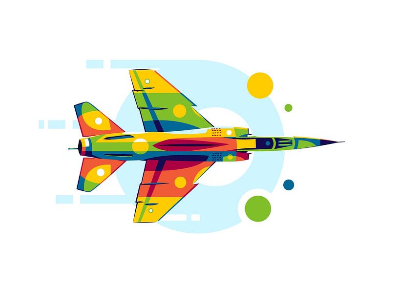 Mirage F1 in Pop Art Illustration by Lintang Wicaksono