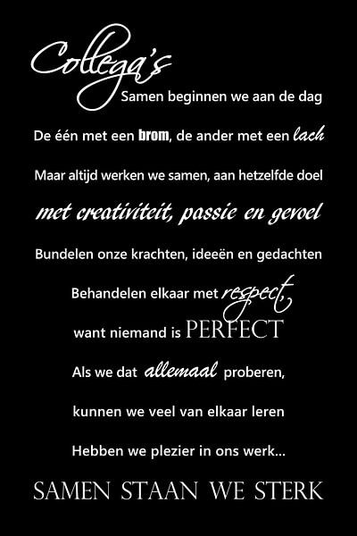 Colleagues - Black by Sandra Hazes