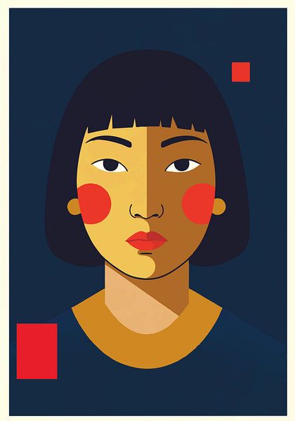 Modern Bauhaus Woman Portrait by Media Jeka