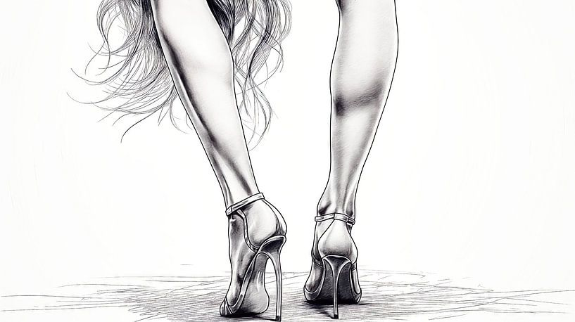 Legs in high heels by Frank Heinz
