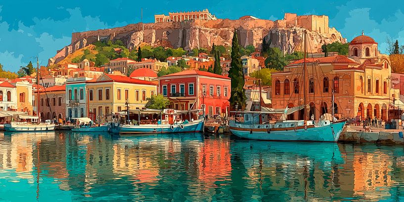 Athen Akropolis Hafen zur goldenen Stunde von MArt