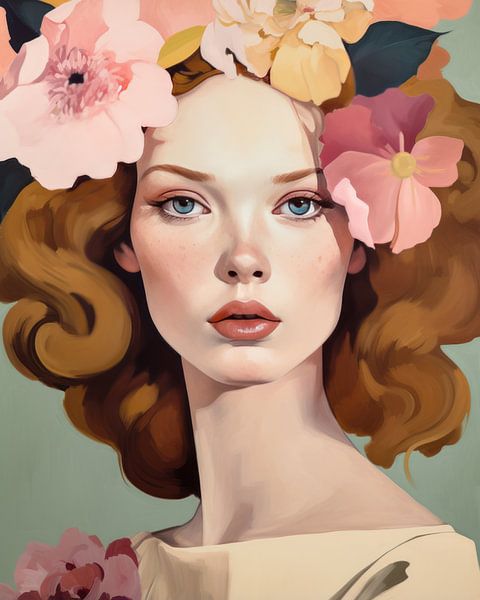 Illustration &quot;Flower girl&amp;quot ; par Studio Allee