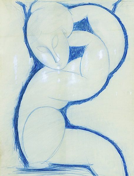 Amedeo Modigliani, Karyatide, 1915 von finemasterpiece