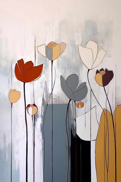 Fleurs abstraites par Dakota Wall Art