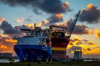 Sunset in the harbour