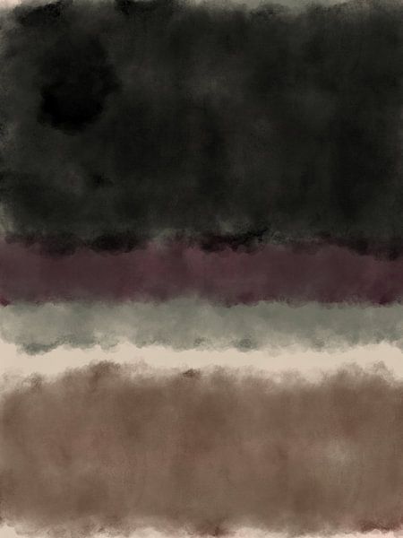 Großes abstraktes Gemälde im Rothko-Stil erdige Farben von Dina Dankers