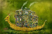 Die Schnecke mit Blumen Haus nach Woodstock !