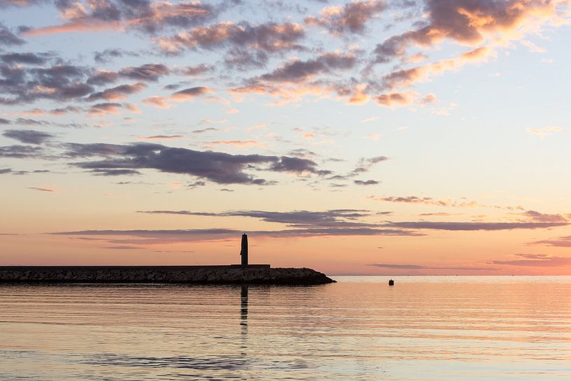 Sonnenuntergang an der spanischen Küste von Peter Haastrecht, van