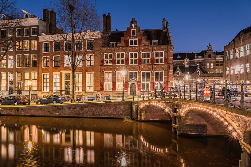Das Haus an den drei Grachten in Amsterdam von Jeroen de Jongh Fotografie