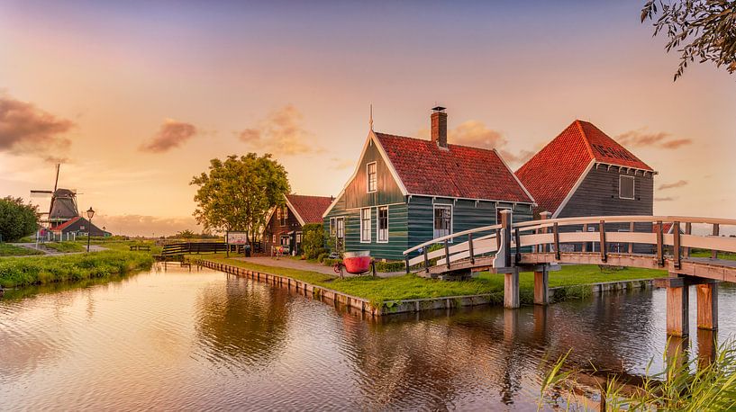 Coucher de soleil Catharina Hoeve Zaanse Schans par Martin Bredewold