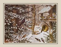 Schoolplate M.A. Koekkoek - "Birds in winter"