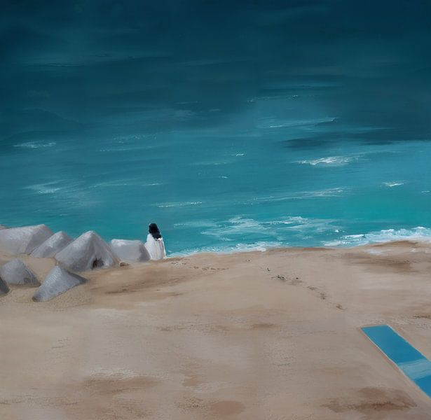 Die Frau am Meer - Via del Pescatore von Petra Kaindel