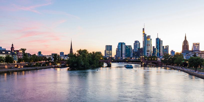 Skyline mit dem Bankenviertel in Frankfurt am Main von Werner Dieterich