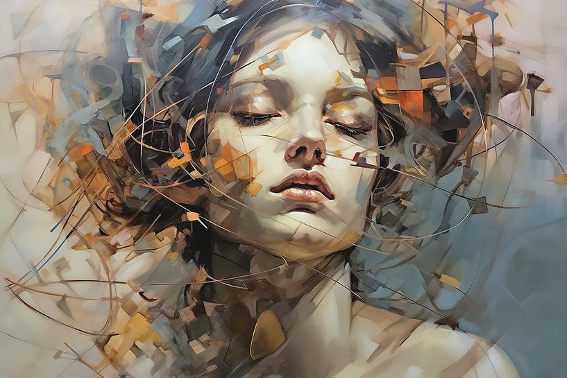 Porträt im modernen Stil. von Harry Stok