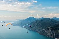 Hanggliders over Lake Garda