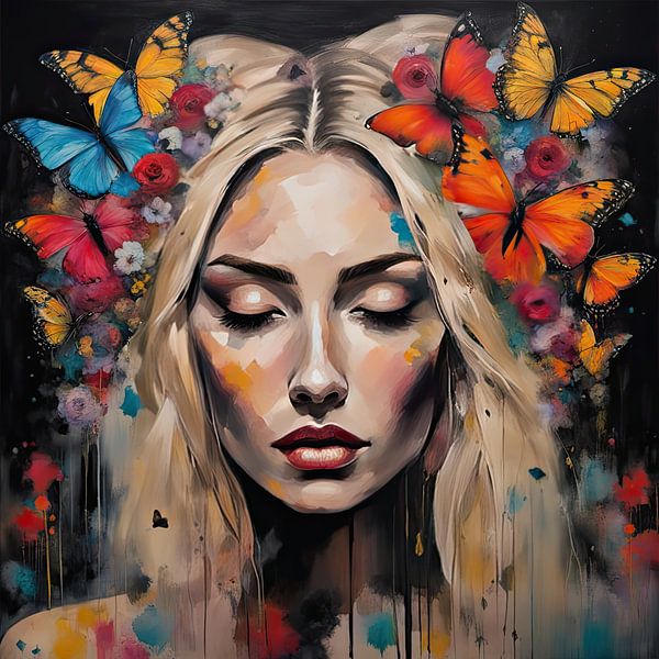 Schmetterlinge malen 21.42 von Blickfänger Gemälde