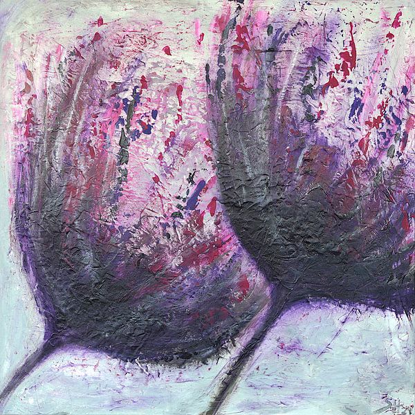 Thistle blossoms blown away by silke.art - Silke Hemelt -