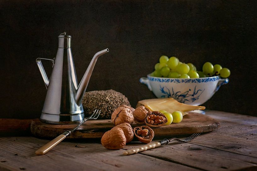 Still life on a wooden board by Anouschka Hendriks