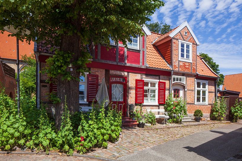 Old town with half-timbered house, Luebeck-Travemuende, Schleswig-Holstein, Germany, Europe by Torsten Krüger