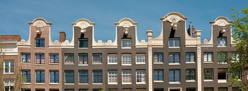 Amsterdam, Gables on the Prinsengracht in colour by Amsterdam Highlights
