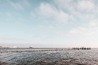 Paysage maritime devant l'île de Föhr, dans la mer du Nord