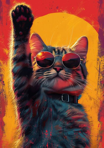 Cat Pop Art &quot;Sunglasses&quot; by Niklas Maximilian