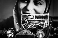 Lancia in Schwarz und Weiß 1930er Jahre Kühlerfigur